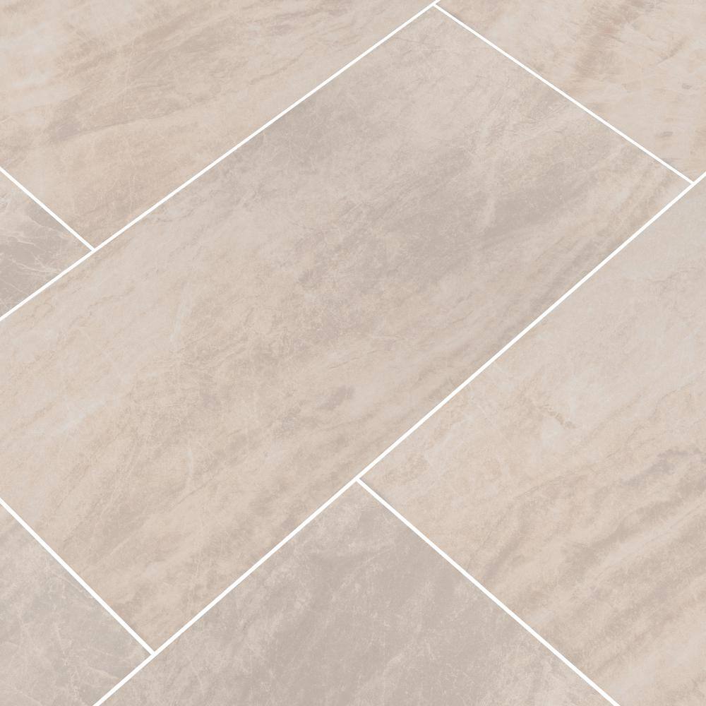 MSI Pavia Crema 24 in. x 48 in. Polished Porcelain Stone Look Floor and Wall Tile (16 sq. ft.Case) NPAVCRE2448P-N