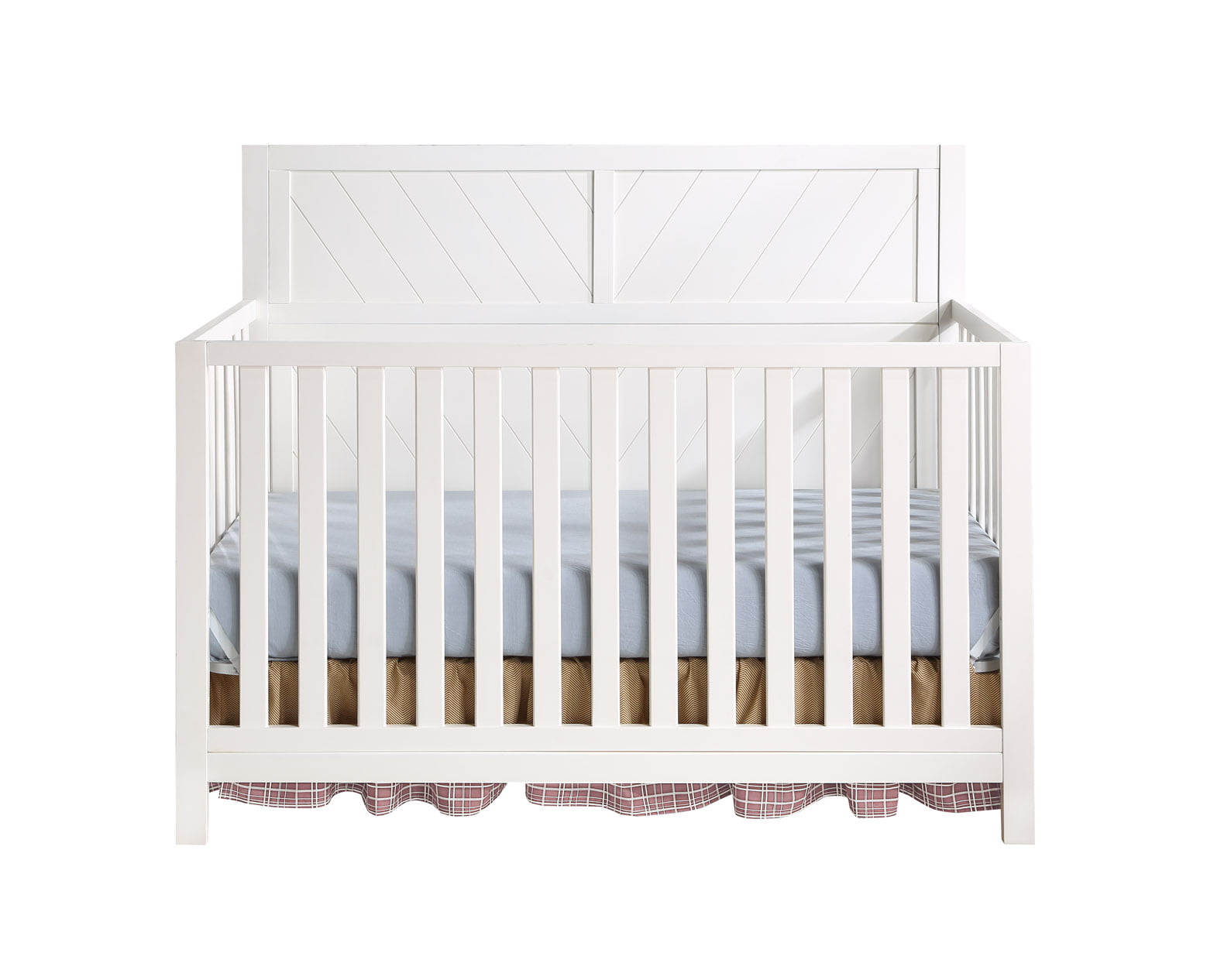 Ti Amo Shiloh 4-in-1 Convertible Baby Crib, Snow White