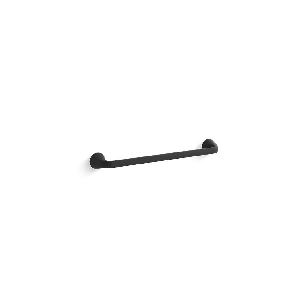 KOHLER Cursiva 18 in. Towel Bar in Matte Black K-R26687-BL