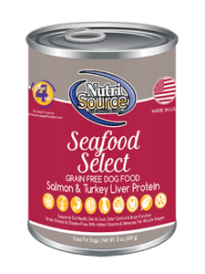 NutriSource Seafood Select Salmon and Turkey Liver Grain Free Wet Dog Fo