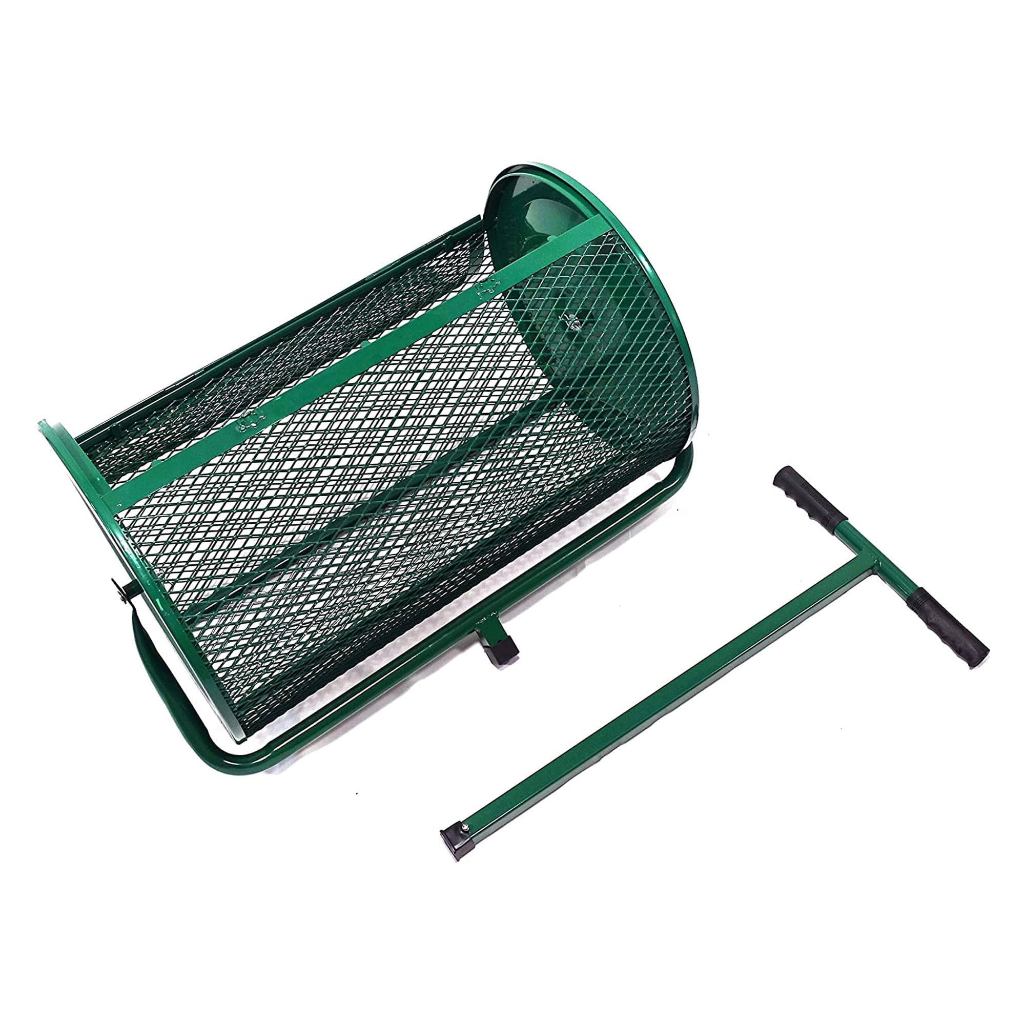 Landzie 24 Inch Metal Basket Lawn and Garden Topdressing Yard Spreader