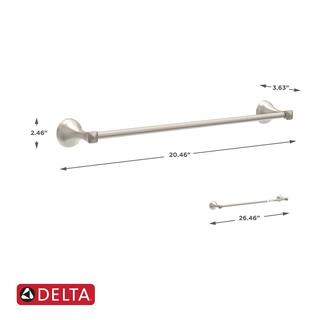 Delta Esato 18 in. with 6 in. Extender Wall Mount Towel Bar in Brushed Nickel ESA18-DN