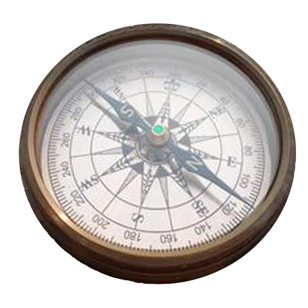 Personalized Engraved Magnetic Functional Compass Nautical Compass Brass Compass in Wooden Or Leather Box