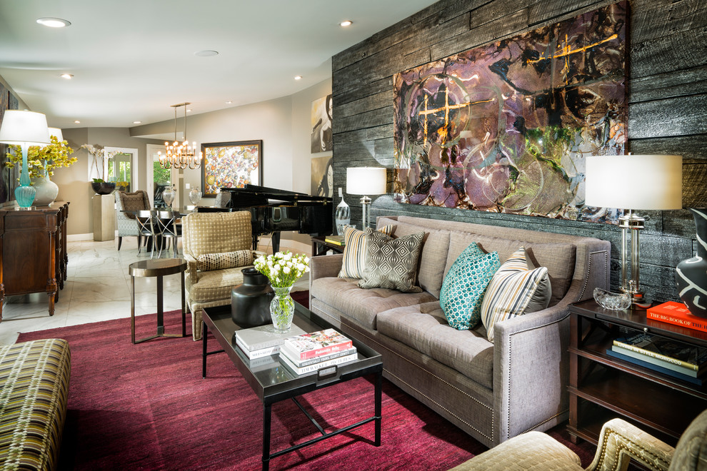 Contemporary Metal and Stone Accent Table In Antique Brass  Black Granite   Transitional   Side Tables And End Tables   by Prima Design Source  Houzz