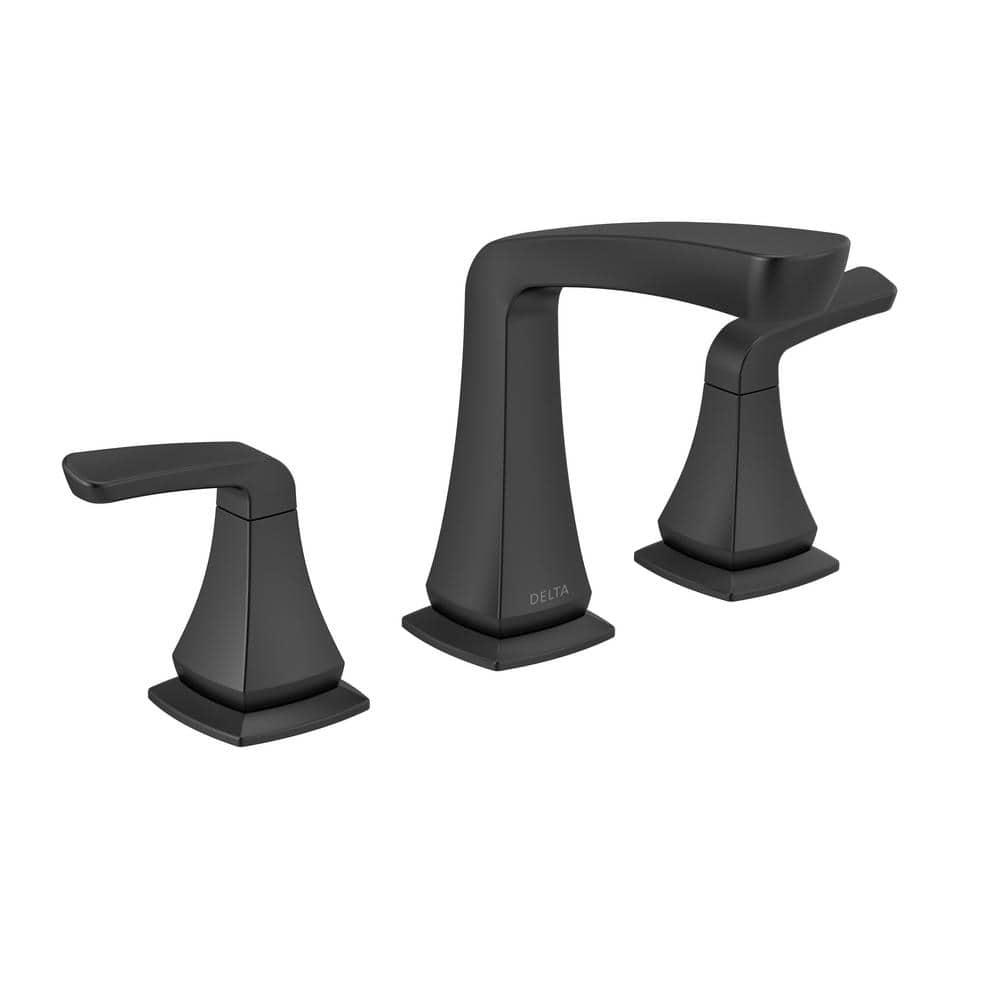 Delta Vesna 8 in Widespread 2Handle Bathroom Faucet in Matte Black