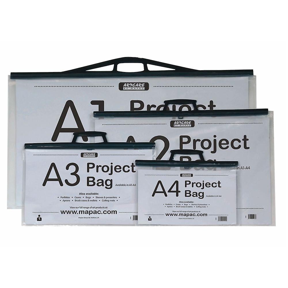 Artcare Mapac Clear Polythene Art Project Bag - Sizes Listed