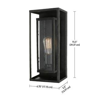 Globe Electric Montague Dark Bronze Rustic Outdoor 1-Light Wall Sconce 44307