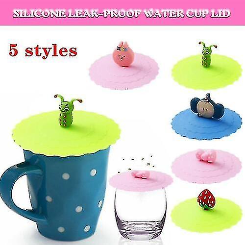 Silicone Cup Lid Glass Drink Cover Anti Dust Coffee Mugs Suction Seal Leakproof