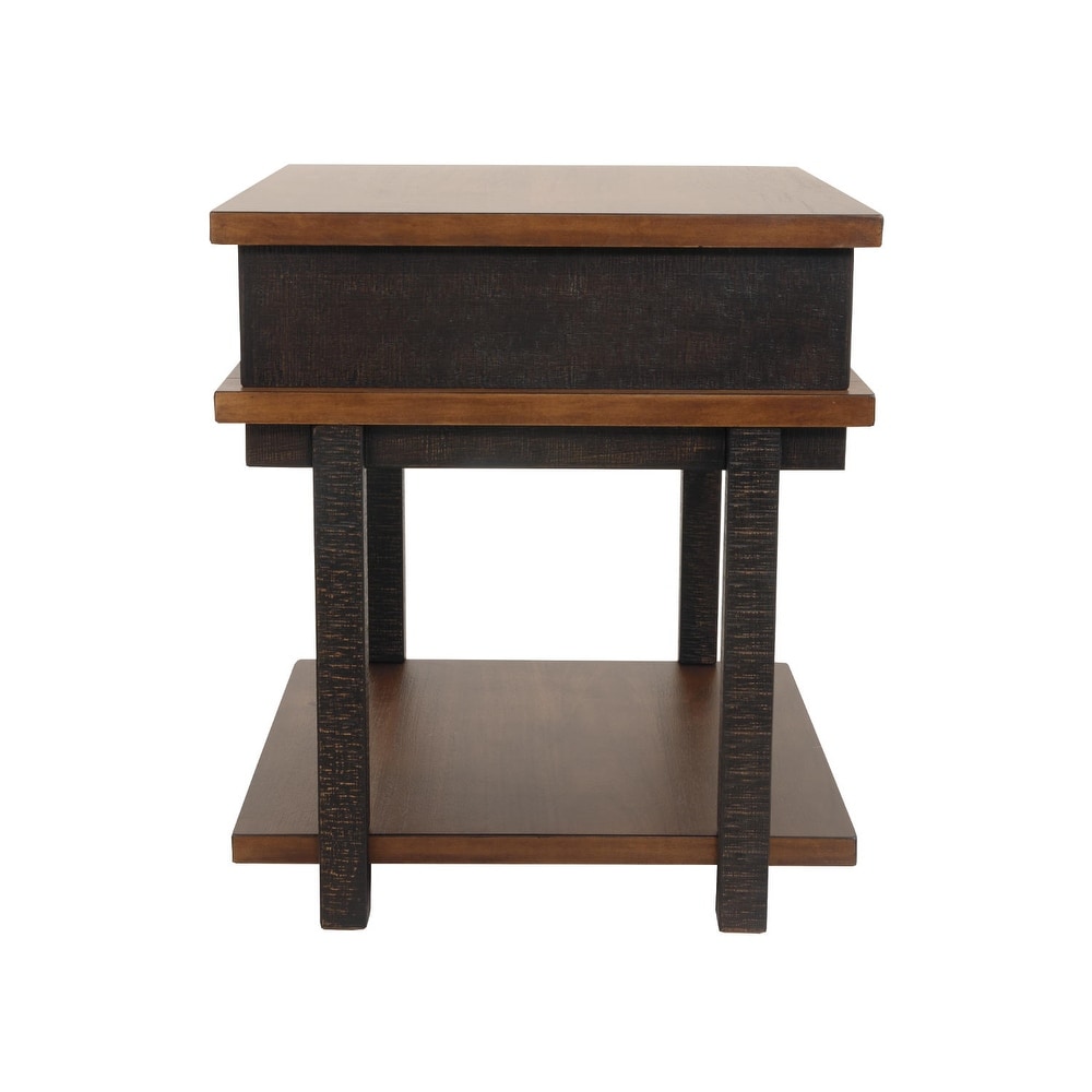 Stanah Brown Rectangular End Table