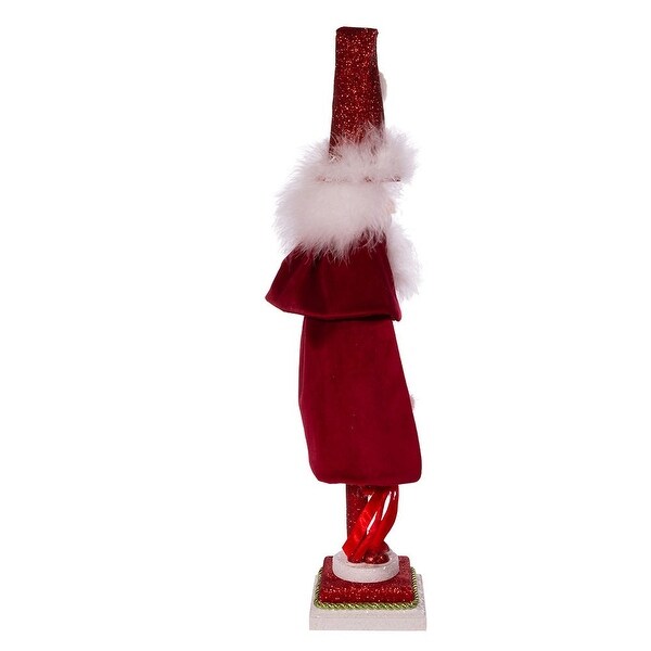 Kurt Adler 20Inch Hollywood Red Skinny Nutcracker with Wreath