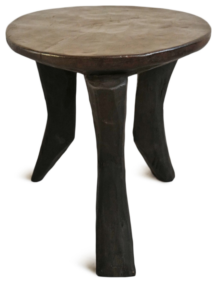 Consigned Abiola Ivory Coast Stool   Rustic   Accent And Garden Stools   by Design Mix Furniture  Houzz