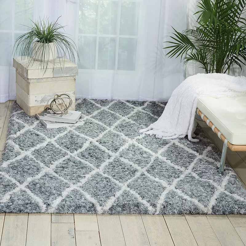 Nourison Galway Threadwork Lattice Shag Rug