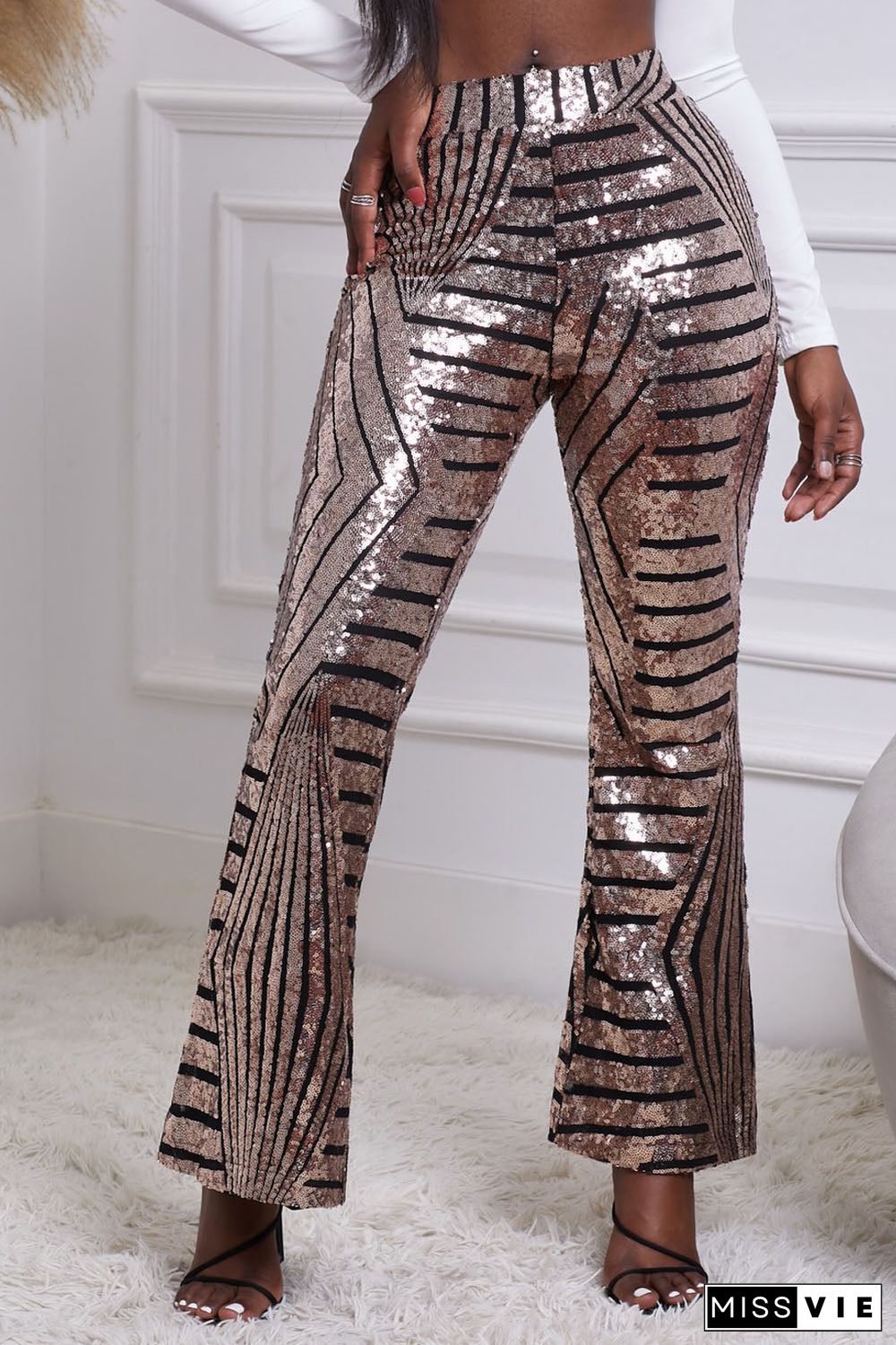 Sequin Wide Leg Pants