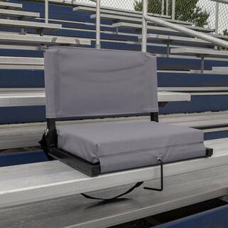 American Furniture Classics Extra Large Canvas Stadium Chair in Gray with 3 in. Foam Padded Seat STADGYXL