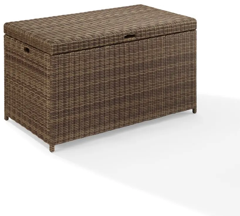 Bradenton Brown Wicker Patio Storage Bin