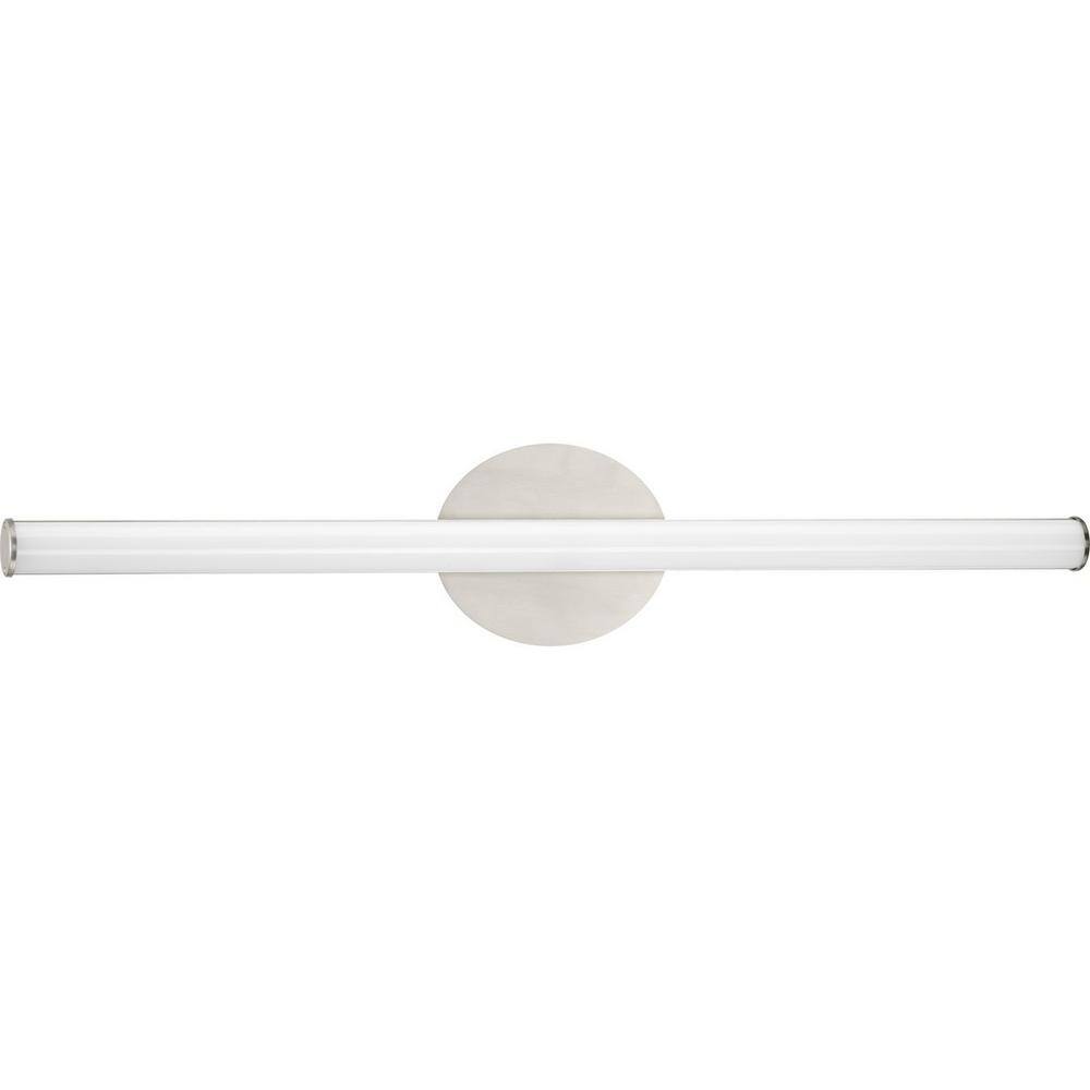 Progress Lighting Phase 3 Collection 32 in. Brushed Nickel Large Modern 3CCT Integrated LED 1-Light Linear Vanity P300412-009-CS