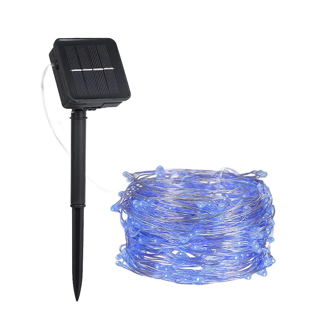 12w 20m/65.6ft 200 Leds Solar Powered Energy Copper Wire Fairy String Light Lawn Lamp With 8 Different Lighting Modes Effects Flexible Twistable Benda