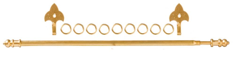 Dolls House Brass Expanding Curtain Rail Rod Pole Miniature Window Accessory