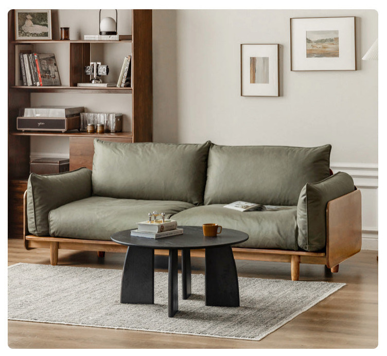 Oak Nordic Solid Wood Sofa   Midcentury   Sofas   by GVAwood  Houzz
