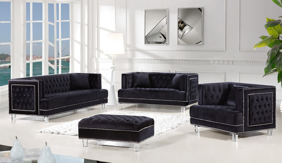 Lucas Velvet Chair   Contemporary   Loveseats   by Meridian Furniture  Houzz