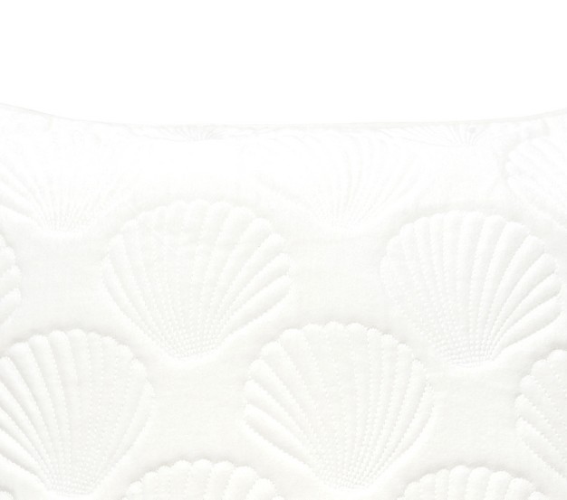 C amp f Home Shells White Velvet Pillow