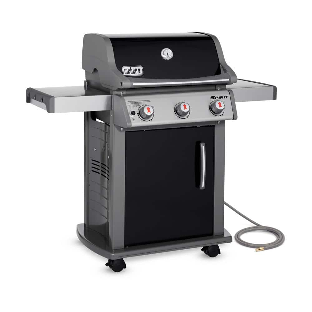 Weber Spirit E-310 3-Burner Natural Gas Grill in Black with Built-In Thermometer 47510001