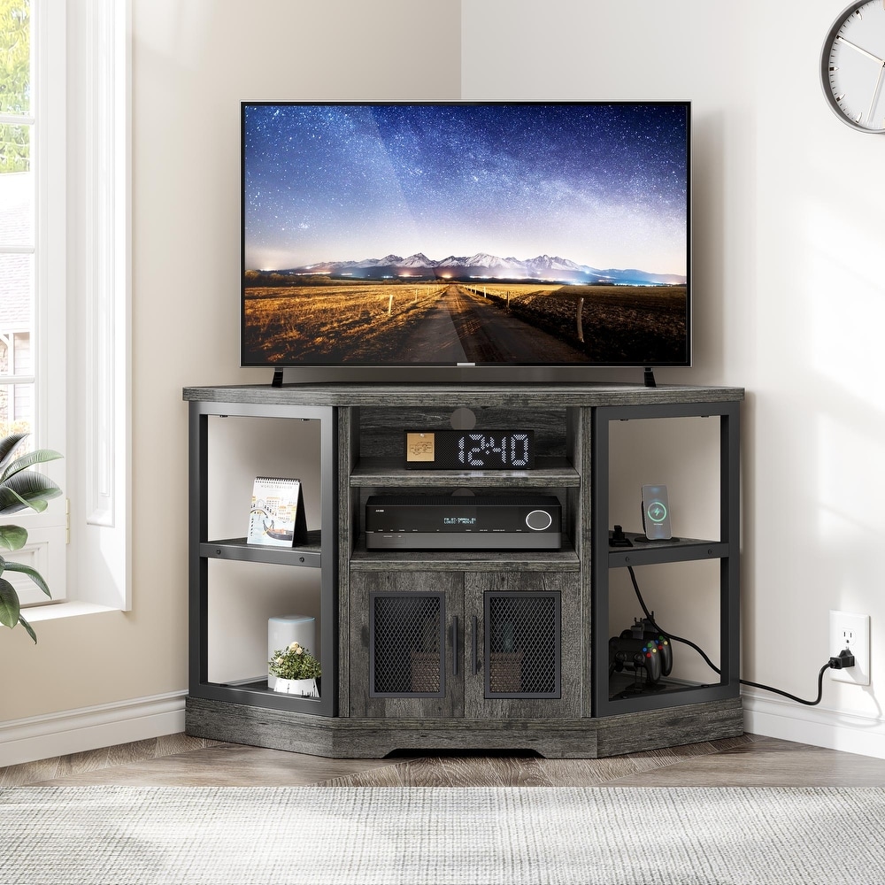 Moasis Farmhouse Corner TV Stand for TVs up to 55\