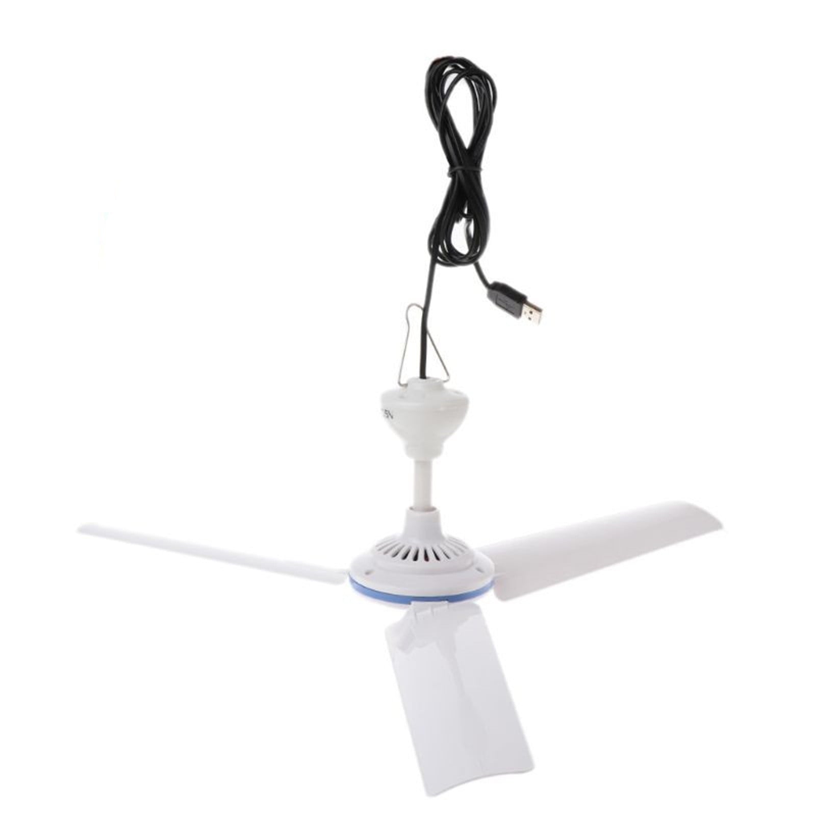 Fridja Portable Ceiling Fan Mini USB Tent Fans for Camping, Outdoor Hanging Gazebo Tents Ceiling Canopy Fan Compatible Battery Power