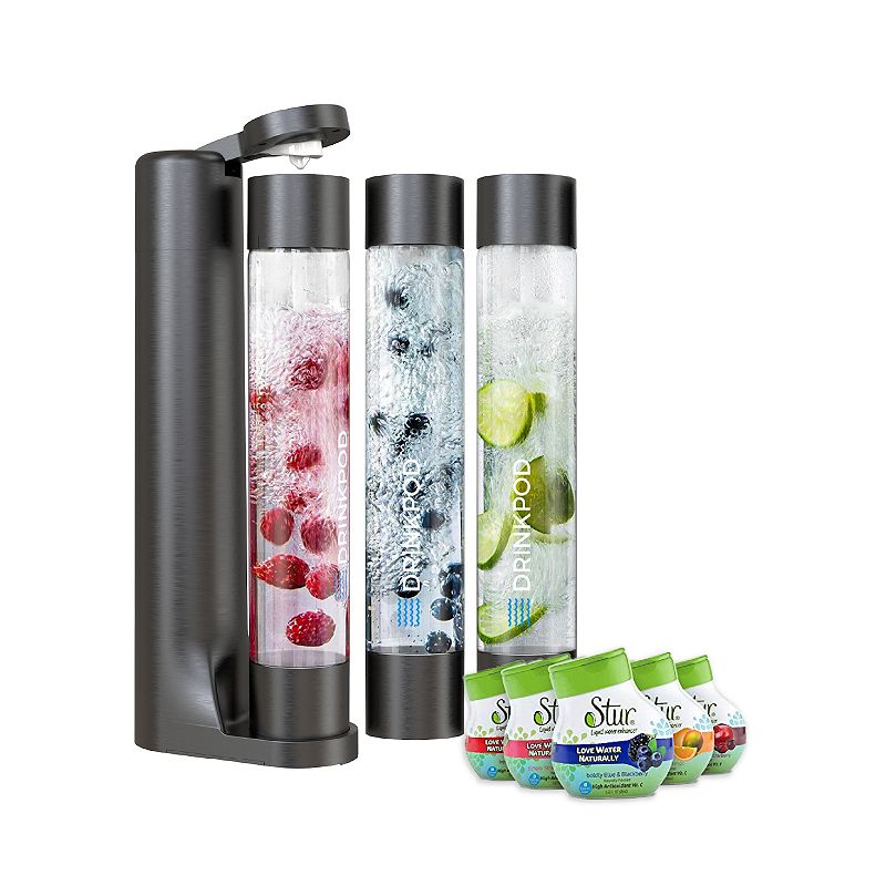 FIZZpod Soda Maker + Stur Water Enhancer Flavor Pack