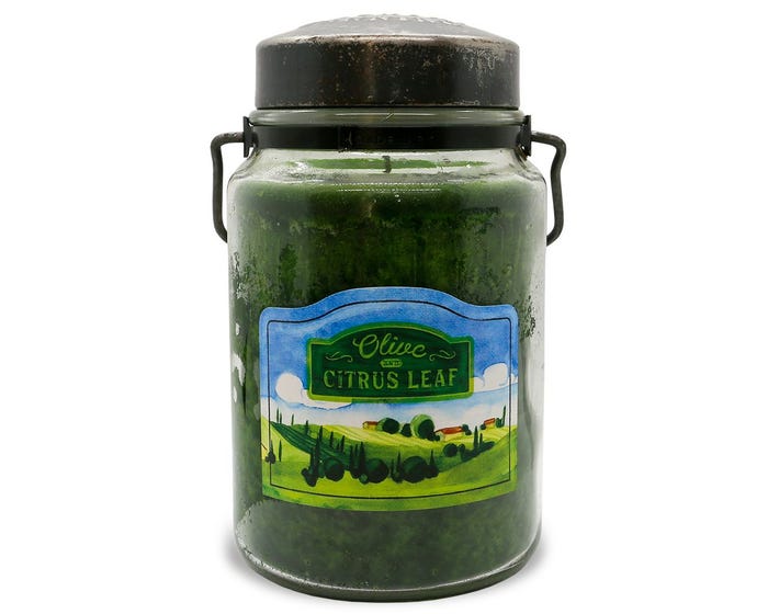 McCalls Olive Citrus Leaf Classic Jar Candle， 26 oz. - JOL-26