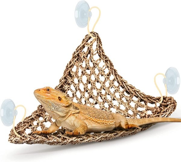 SunGrow Triangular Silicone Climbing and Basking Lizard and Bearded Dragon Reptile Hammock