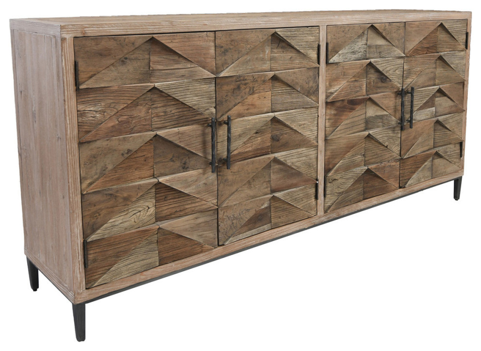 76 quotRustic Reclaimed Wood Media Cabinet   Rustic   Entertainment Centers And Tv Stands   by Terra Nova Designs  Inc.  Houzz