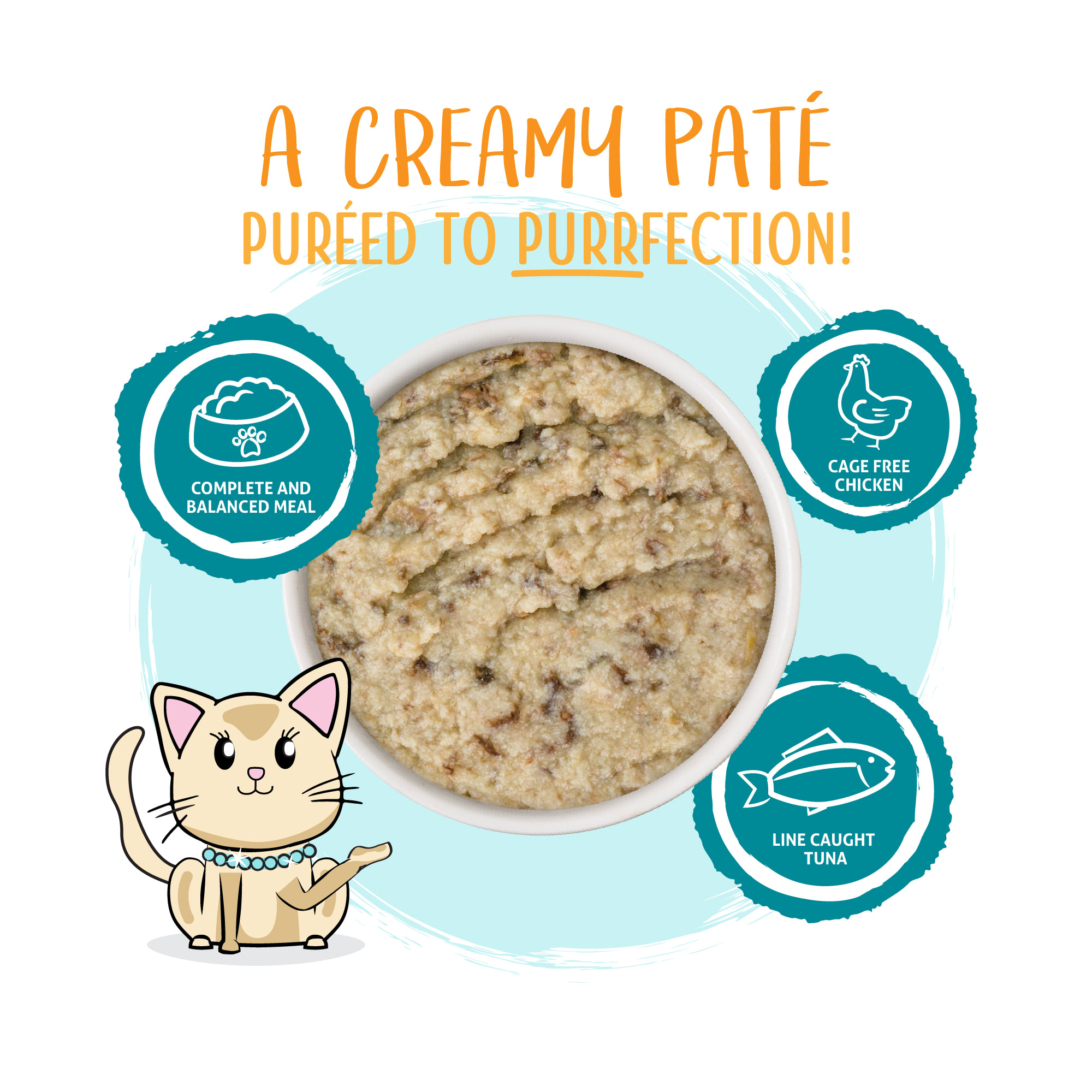 Weruva Pate Family Food Chicken Breast Dinner with Tuna in a Hydrating Puree Wet Cat Food， 5.5 oz.， Case of 12