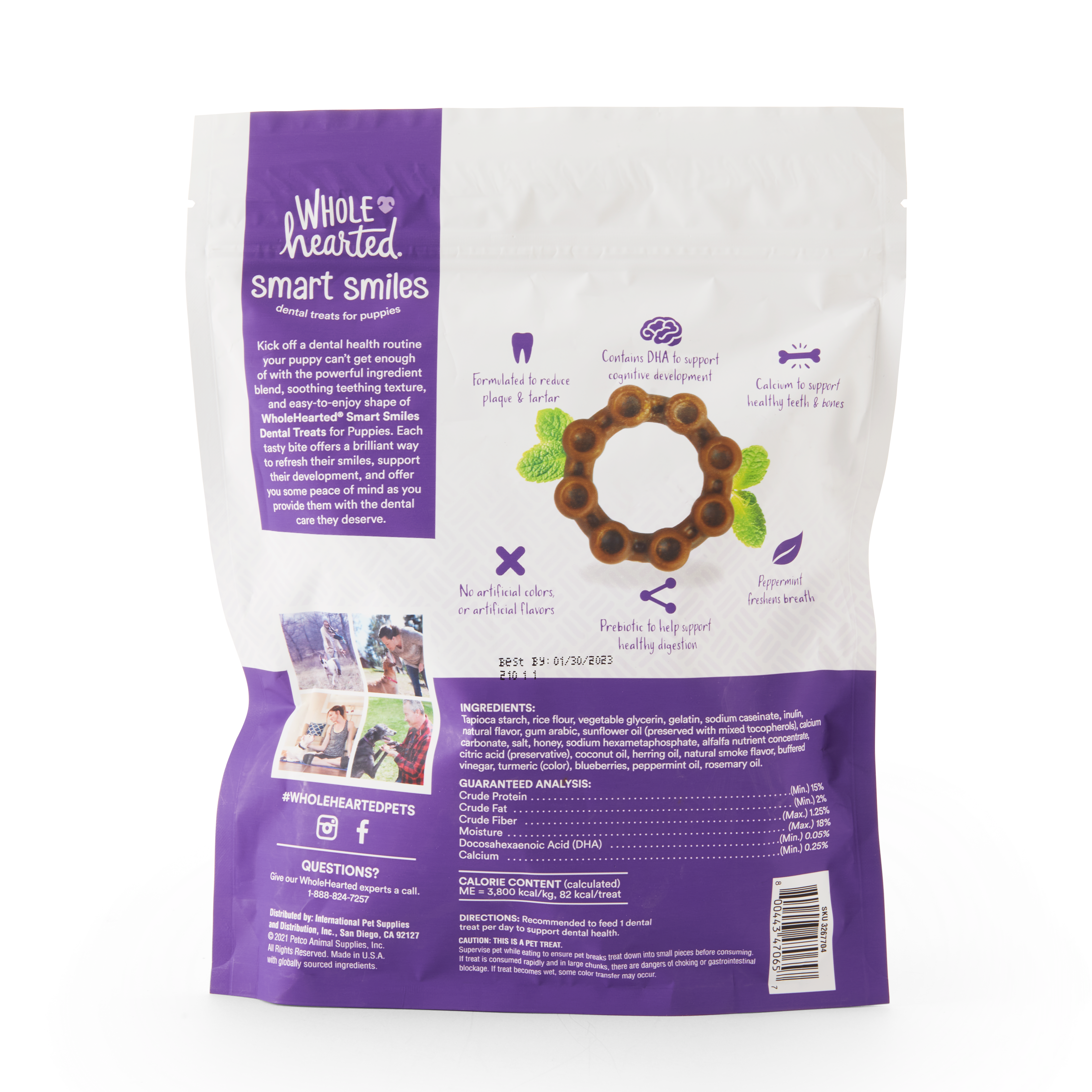 WholeHearted Smart Smiles Dental Treats for Puppies， 5.1 oz.