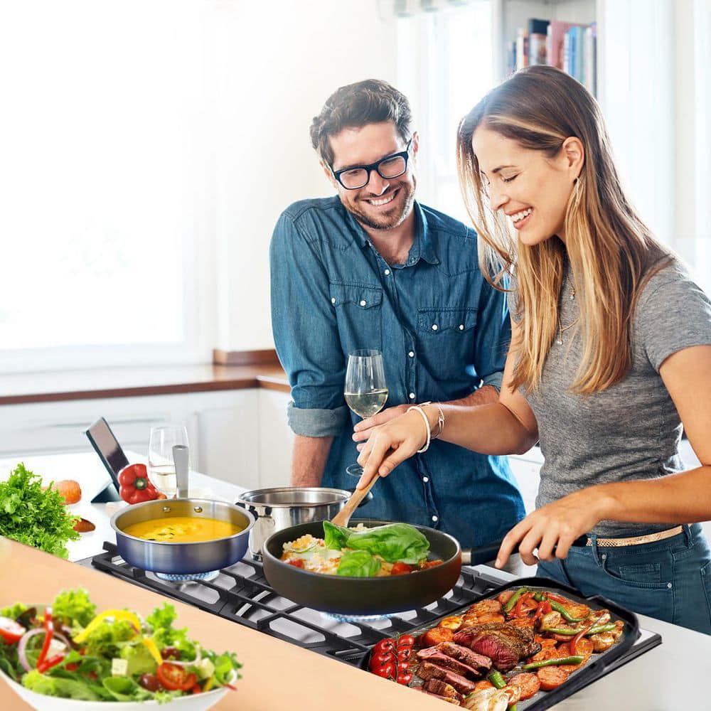 Trifecte 30 in Gas Cooktop in Stainless Steel with 5 Burners and Timer including Power Burners