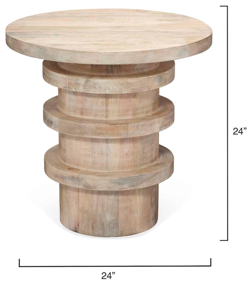 Revolve Wood Side Table   Transitional   Side Tables And End Tables   by Jamie Young Company  Houzz