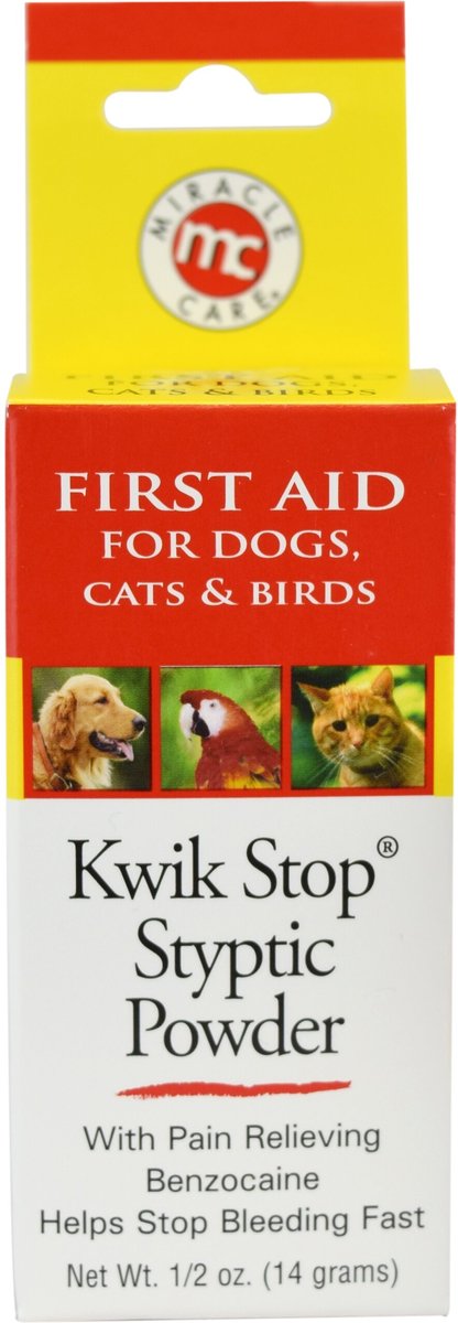 Miracle Care Kwik-Stop Styptic Powder for Dogs， Cats and Birds