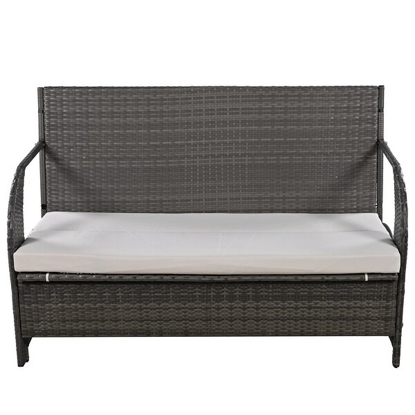 Roomfitters Versatile Outdoor Loveseat Converts to Four Seats and a Table，Durable Design，Ideal for Gardens，Lawns，Patio