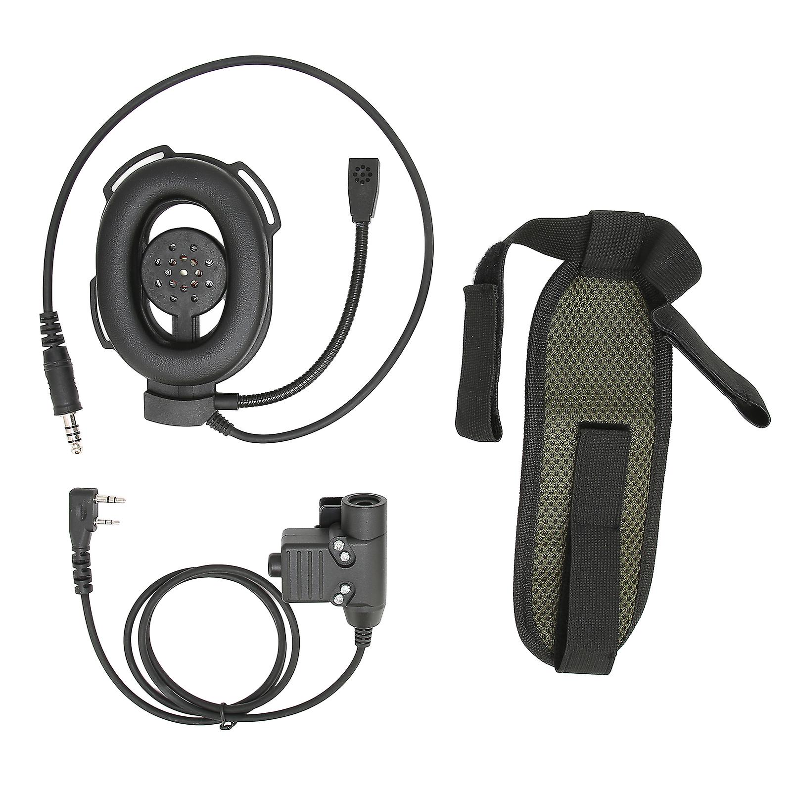 Hd01 Military Hunting Helmet Headset Adjustable Walkie Talkie Headset For Kenwood Tk3107black