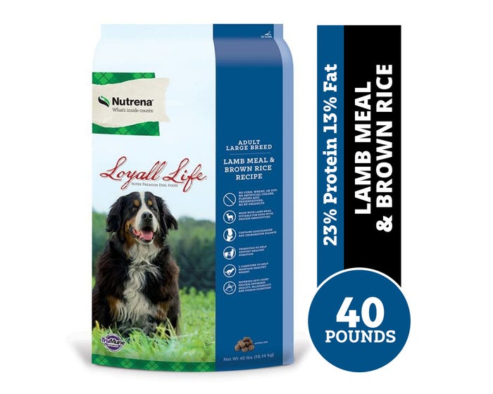 Loyall Life Adult Large Breed Lamb Meal  Brown Rice Recipe， 40 lb. Bag