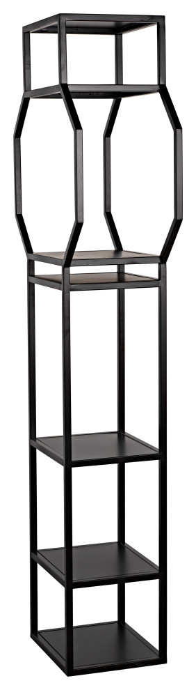 Downtown B Bookcase  Black Metal   Industrial   Bookcases   by Noir  Houzz