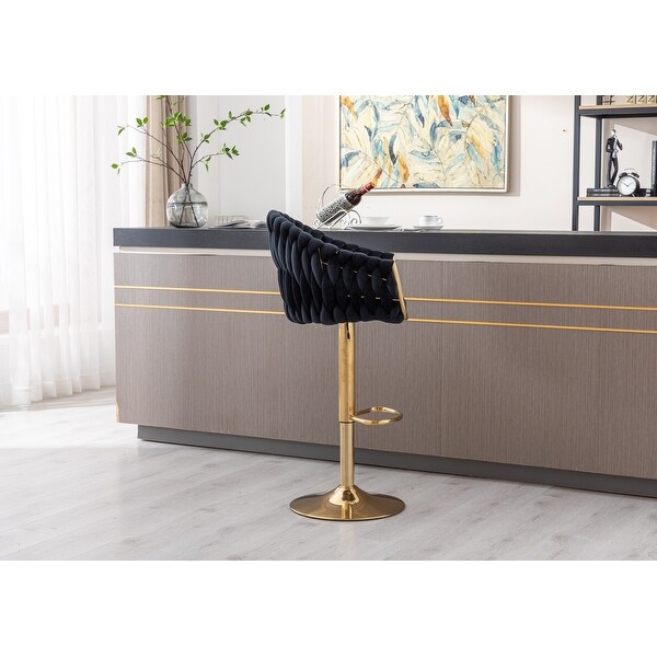 Retro Bar Stool with Footrest for Bar， Livingroom