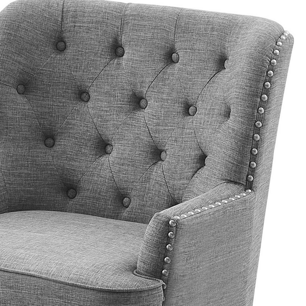 y Tufted Armchair and Ottoman   Transitional   Armchairs And Accent Chairs   by Mulhouse Furniture  Houzz