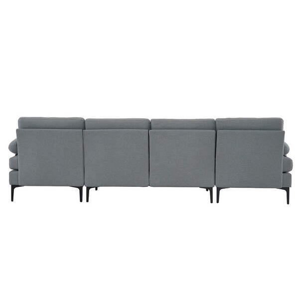 110'' 4-Seat U-Shaped Upholstered Sectional Sofa