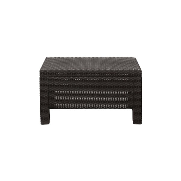 Errida Espresso Faux Rattan Patio Coffee Table by Havenside Home