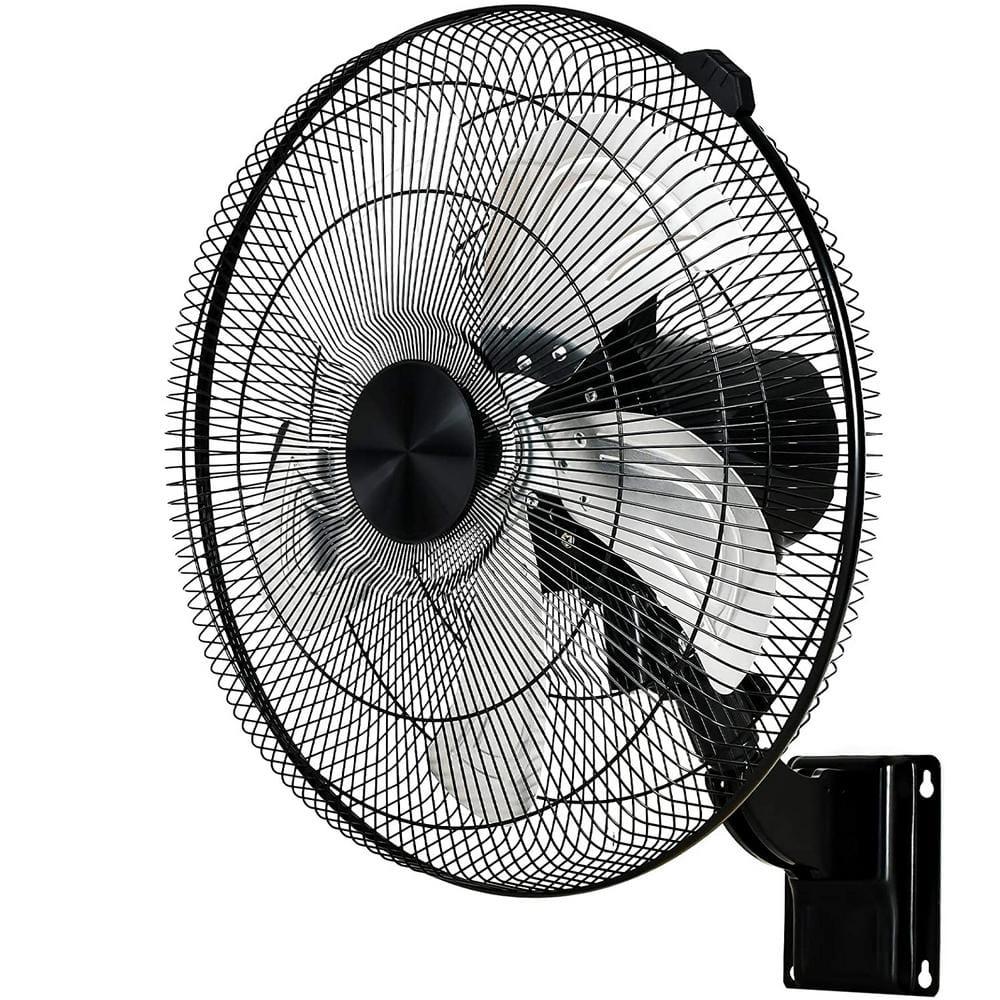 Amucolo 18 in Indoor Black 5Speed Oscillating Wall Mounted Fan