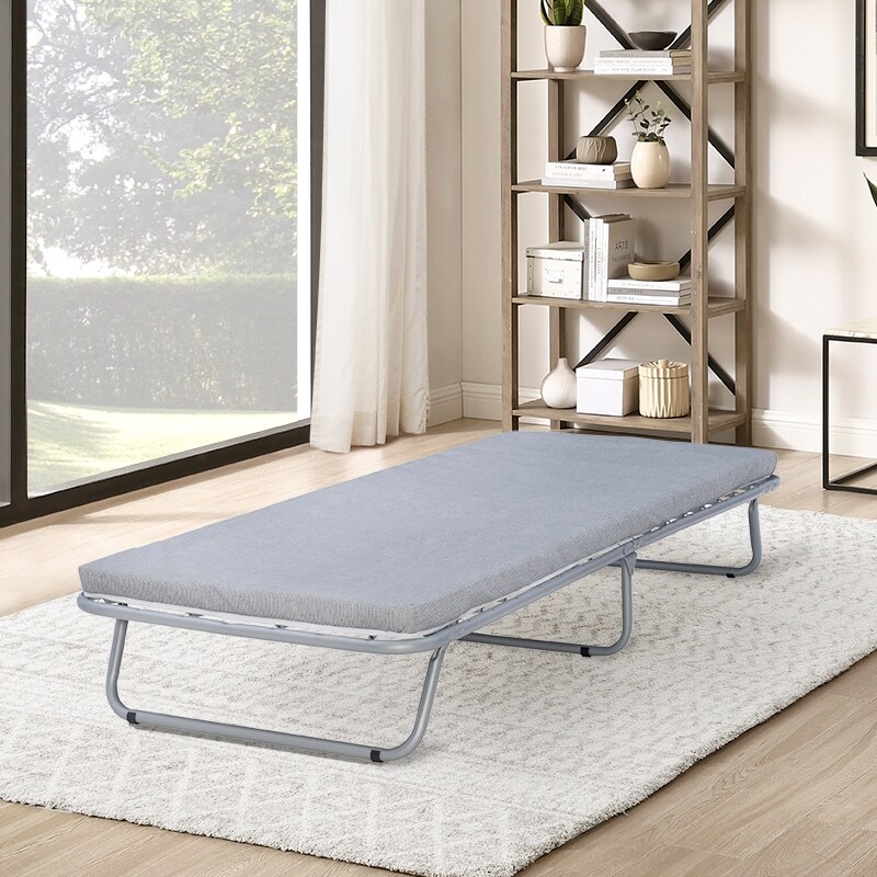 Madigan Guest Folding Cot Bed with 2 inch Foam Mattress