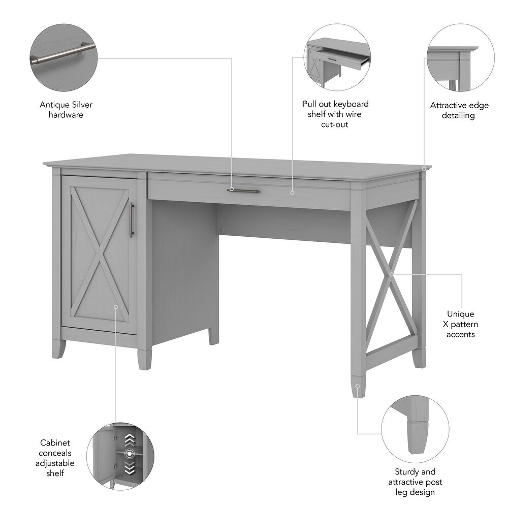 Key West 54W Computer Desk with Storage by Bush Furniture