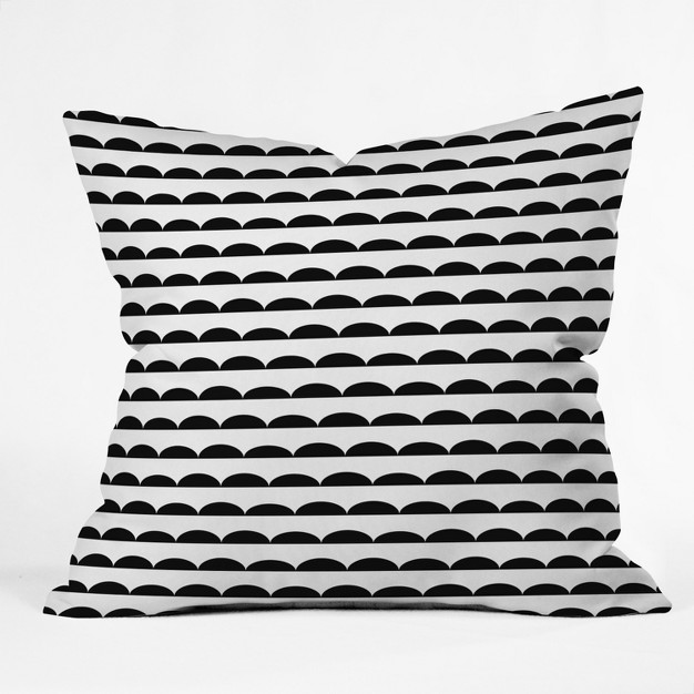 Black white Stripe Throw Pillow Deny Designs