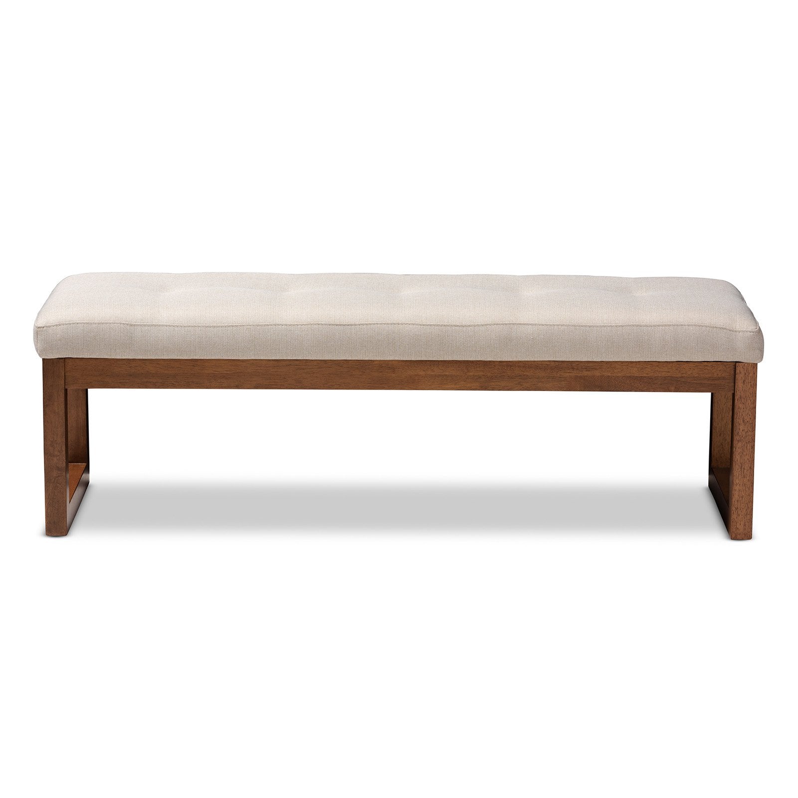 Baxton Studio Caramay Modern and Contemporary Upholstered Wood Bedroom Bench